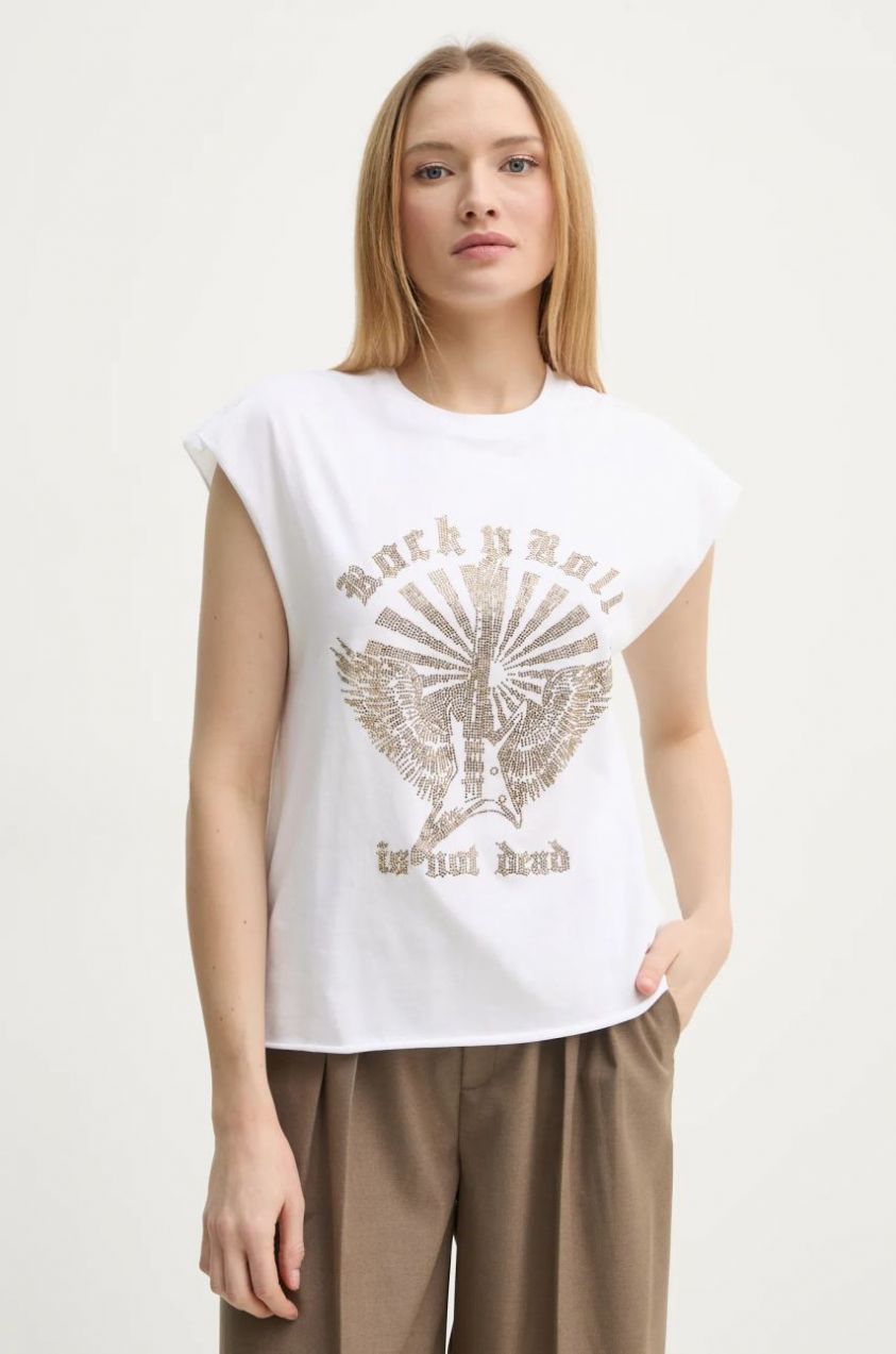 Bavlnené tričko ZADIG&VOLTAIRE dámsky, biela farba, JWTT01265