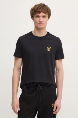 Bavlnené tričko ZADIG&VOLTAIRE pánske, čierna farba, s nášivkou, JMTS00669
