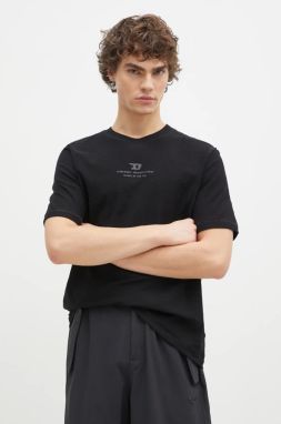 Tričko Diesel T-ADJUST-R10 T-SHIRT pánske, čierna farba, jednofarebné, A16424.0QKAP