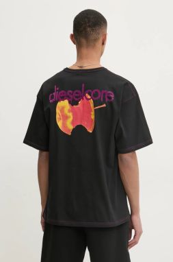 Tričko Diesel T-BOXT-R18 T-SHIRT pánske, čierna farba, jednofarebné, A16689.0AKAK