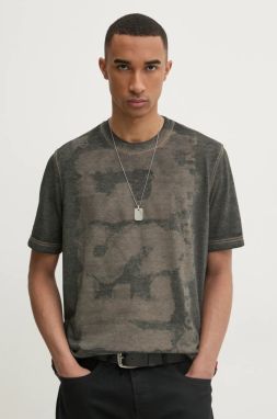 Tričko Diesel T-ADJUST-R18 T-SHIRT pánske, šedá farba, vzorované, A17255.0EGBJ