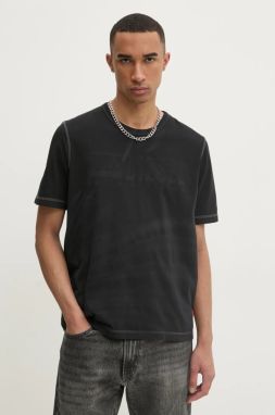 Tričko Diesel T-ADJUST-R13 T-SHIRT pánske, čierna farba, s potlačou, A16428.0LJBS