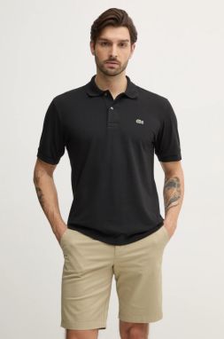 Polo tričko Lacoste pánske, čierna farba, s nášivkou, PH9851