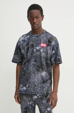 Bavlnené tričko Diesel T-BOXT-R12 T-SHIRT pánske, šedá farba, vzorované, A16403.0QLAF