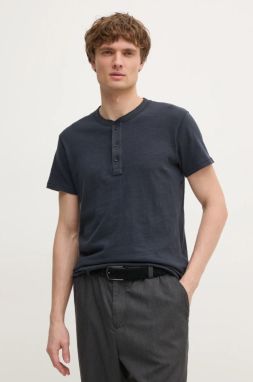 Bavlnené tričko Rag & Bone pánske, tmavomodrá farba, jednofarebné, M000T906G