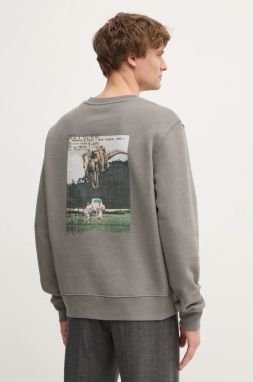 Mikina ZADIG&VOLTAIRE pánska, šedá farba, s potlačou, JMSS00251