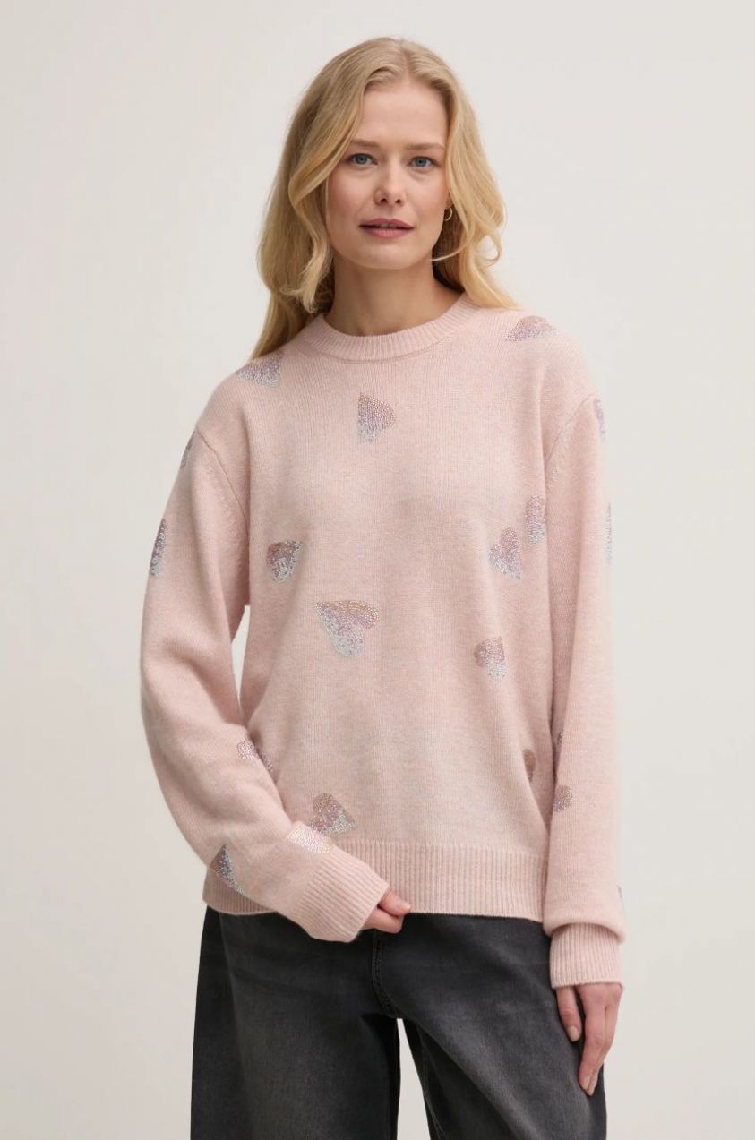 Kašmírový sveter ZADIG&VOLTAIRE ružová farba, tenký, KWSW02772