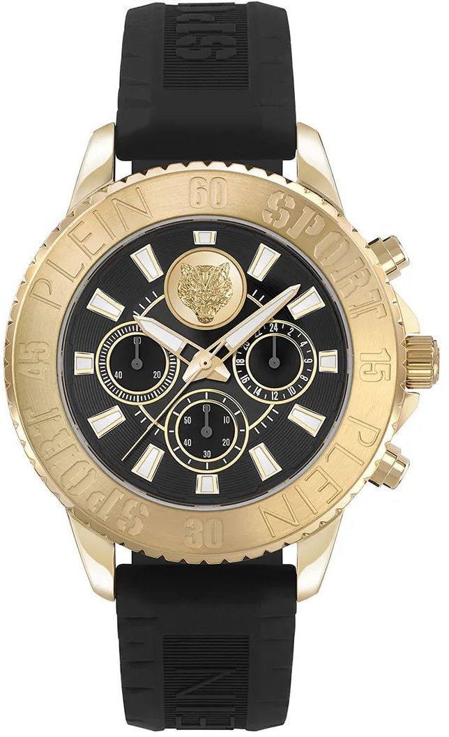 Hodinky PLEIN SPORT Glam Chrono pánske, čierna farba, PSMEA0224