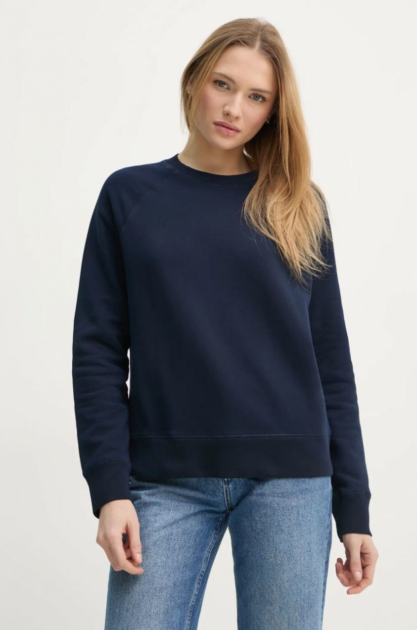 Bavlnená mikina ZADIG&VOLTAIRE dámska, tmavomodrá farba, jednofarebná, JWSS01605