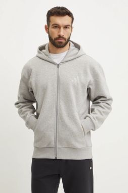 Mikina adidas ALL SZN pánska, šedá farba, s kapucňou, melanžová, IY4159