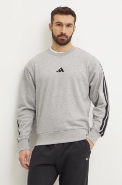 Mikina adidas Essentials pánska, šedá farba, melanžová, JE6374