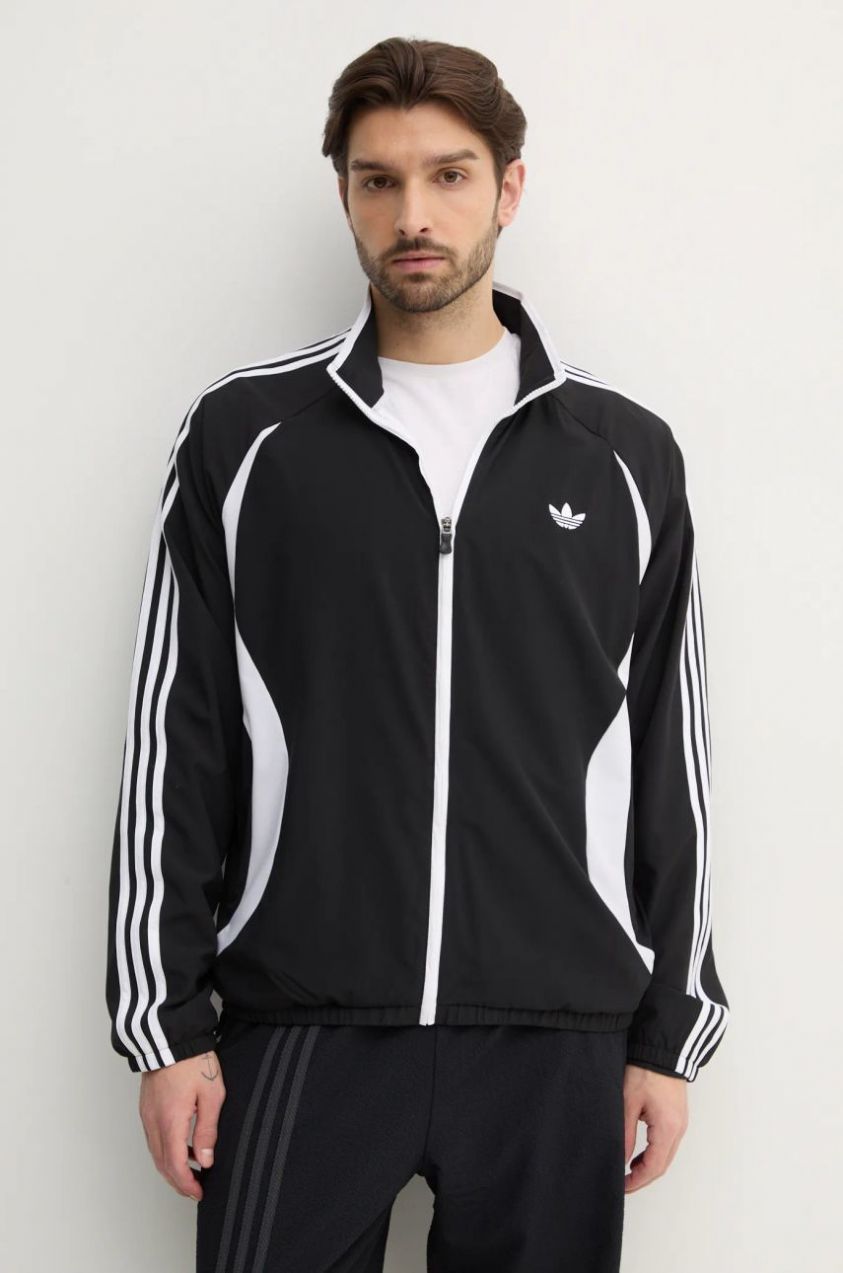 Mikina adidas Originals Teamgeist pánska, čierna farba, s nášivkou, JC6227