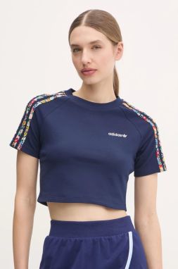 Tričko adidas Originals Liberty dámske, tmavomodrá farba, JC7788