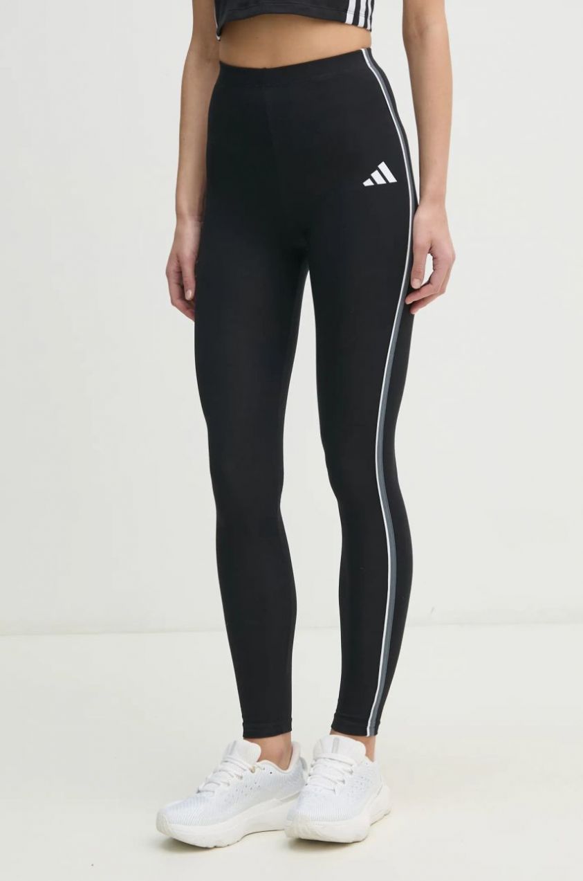 Legíny adidas W CB Color Pop dámske, čierna farba, vzorované, JF3399