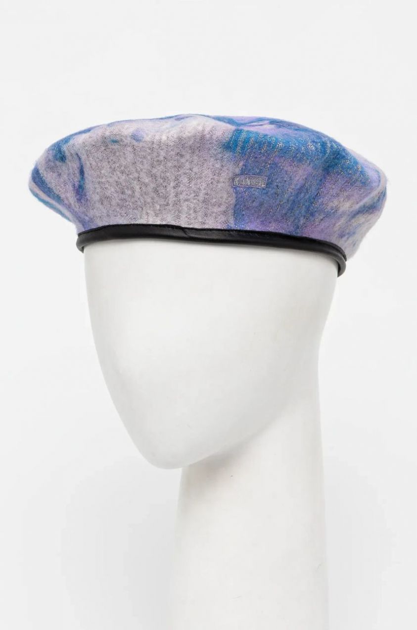 Vlnená baretka Kangol HEATHERED TIE DYE fialová farba, vlnená, K3711.GS401