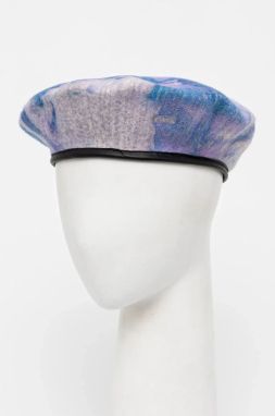 Vlnená baretka Kangol HEATHERED TIE DYE fialová farba, vlnená, K3711.GS401