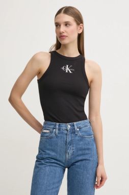 Top Calvin Klein Jeans dámsky, čierna farba, J20J225301