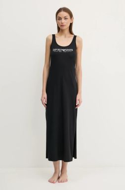 Nočná košeľa Emporio Armani Underwear dámska, čierna farba, bavlnená, EW000494 AF10881