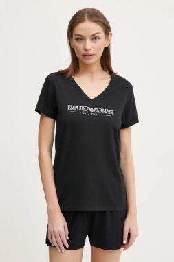 Tričko Emporio Armani Underwear dámske, čierna farba, EW000409 AF10881