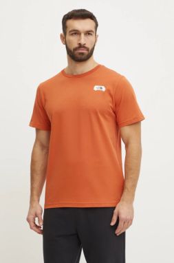Bavlnené tričko The North Face Outdoor Graphic pánske, oranžová farba, s potlačou, NF0A8C1Z6IG1