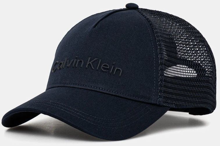 Šiltovka Calvin Klein tmavomodrá farba, jednofarebná, K50K513015