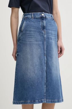 Rifľová sukňa Twinset midi, áčkový strih, 251AP2383