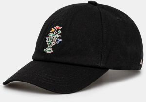 Bavlnená šiltovka Drôle de Monsieur La Casquette Vase čierna farba, s nášivkou, F-CP165-CO138-BL