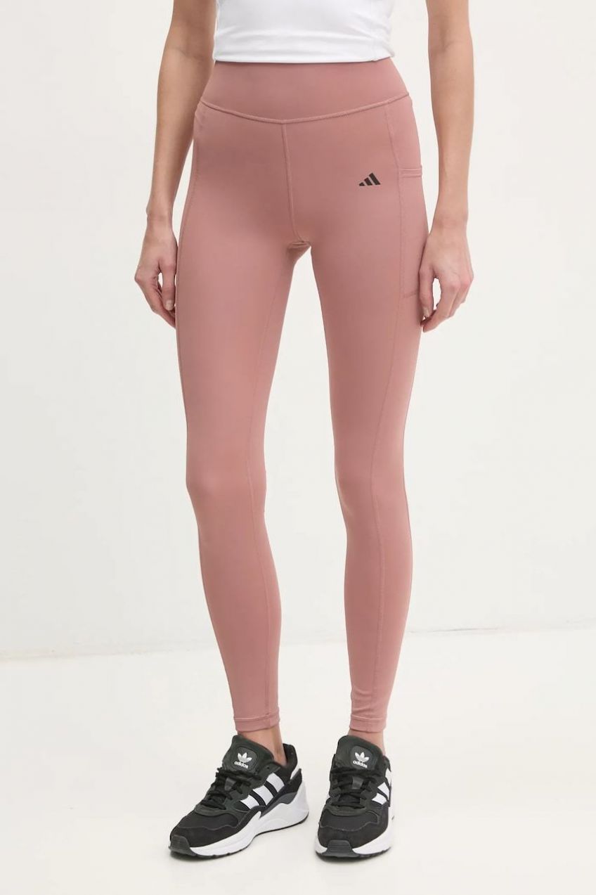 Tréningové legíny adidas Performance Optime ružová farba, jednofarebné, JI8379