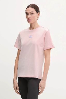 Bavlnené tričko adidas W L MINI TEE dámske, ružová farba, JN8262