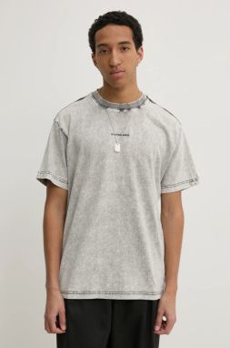 Bavlnené tričko G-Star Raw pánske, šedá farba, melanžové, D25964-C756
