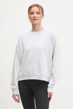 Mikina adidas Essentials dámska, šedá farba, melanžová, JI6060
