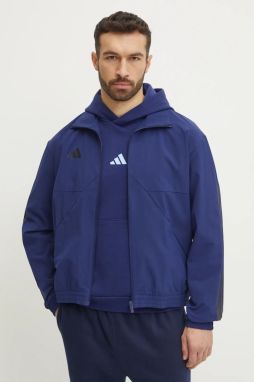 Mikina adidas Tiro pánska, tmavomodrá farba, vzorovaná, JC6668
