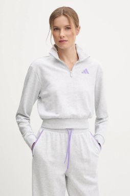 Mikina adidas W CB Color Pop dámska, šedá farba, jednofarebná, JN6989