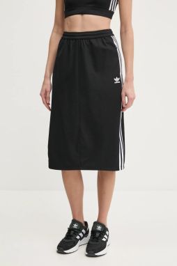 Sukňa adidas Originals Adicolor Classic 3S Skirt čierna farba, midi, puzdrová, IW8461
