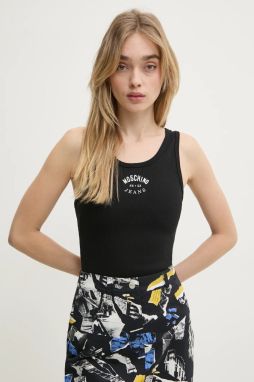 Top Moschino Jeans dámsky, čierna farba, 0804 3230