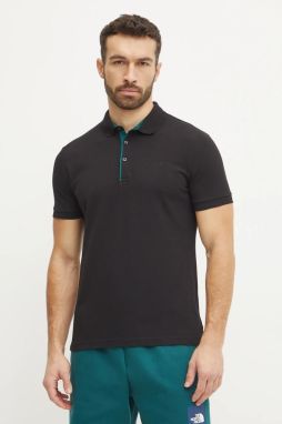 Bavlnené polo tričko The North Face Premium Slim čierna farba, jednofarebné, NF0A8C1NJK31