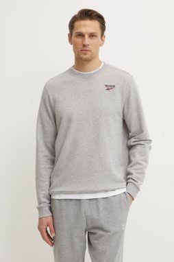 Mikina Reebok Classic pánska, šedá farba, melanžová, 100221789