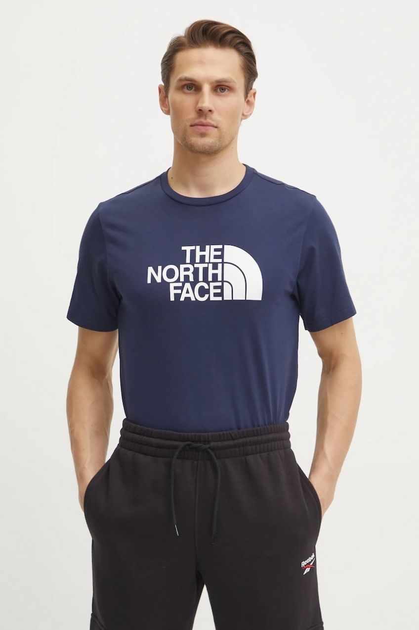 Tričko The North Face Easy pánske, tmavomodrá farba, s potlačou, NF0A8A6C8K21