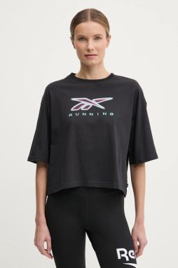 Bavlnené tričko Reebok Classic dámske, čierna farba, 100218832