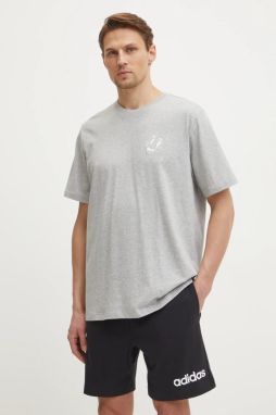 Bavlnené tričko adidas Originals MBN TEE pánske, šedá farba, s potlačou, JN7029