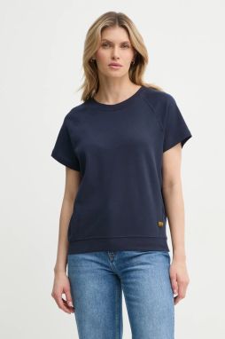 Bavlnené tričko G-Star Raw dámsky, tmavomodrá farba