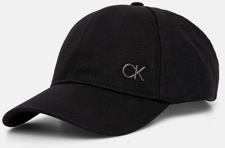 Šiltovka Calvin Klein čierna farba, s nášivkou, K50K512349