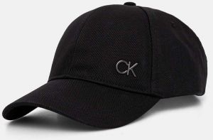 Šiltovka Calvin Klein čierna farba, s nášivkou, K50K512349