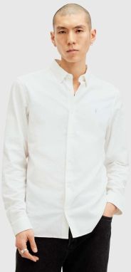Bavlnená košeľa AllSaints LOVELL LS SHIRT pánska, biela farba, slim, s klasickým golierom, M152SB