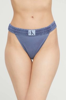 Plavkové nohavičky Calvin Klein tmavomodrá farba