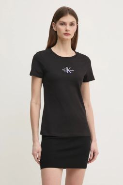 Tričko Calvin Klein Jeans dámske, čierna farba, J20J225252