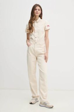 Rifľový overal Red Bull Racing x Pepe Jeans PITLANE JUMPSUIT béžová farba, bavlnený, s golierom, RL230003R83