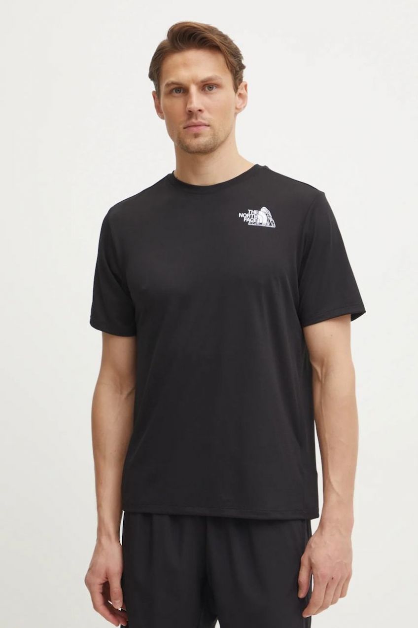 Športové tričko The North Face 24/7 čierna farba, s potlačou, NF0A895JJK31
