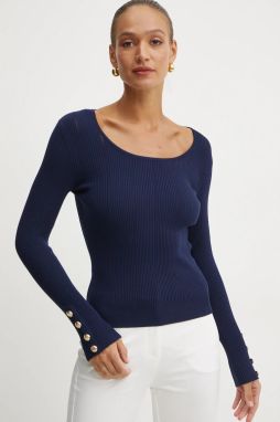 Sveter Marciano Guess GRACE dámsky, tmavomodrá farba, tenký, 5RGR26 5810Z