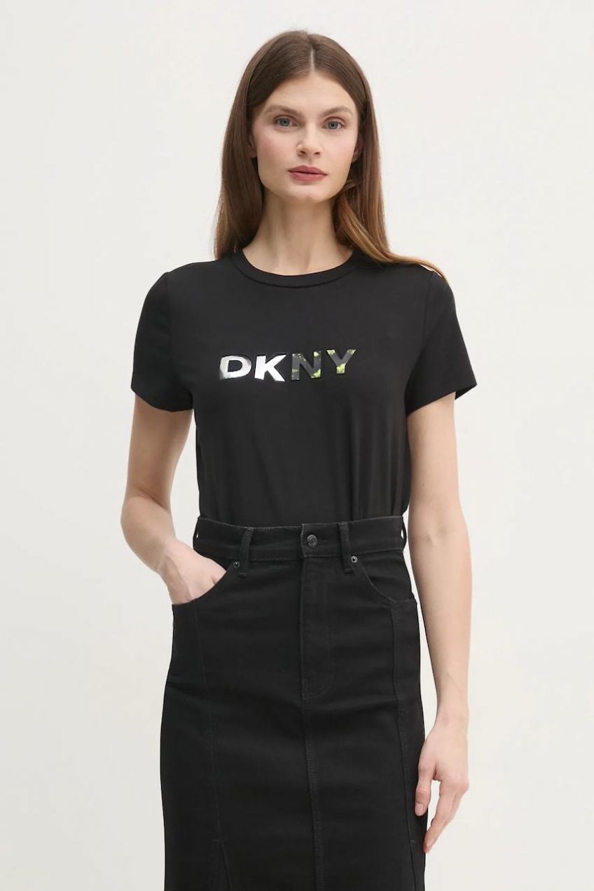 Tričko Dkny dámske, čierna farba, P4KHAWNA